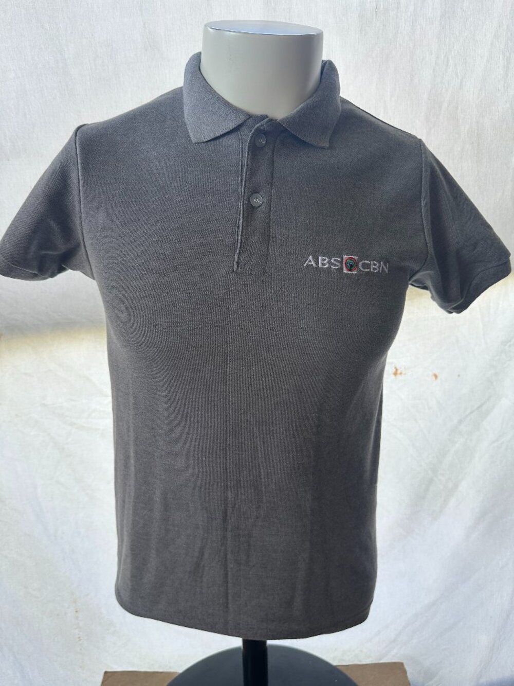 ABS CBN Television Philippines Network Women's Gray Polo Shirt Small Cotton